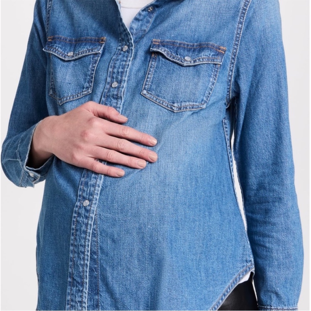 The HATCH Collection Mama’s Denim Shirt, x Current Elliot collab, size 2 (med)